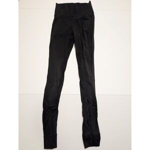 Lululemon Black Mesh "hot like agni" Athletic Leggings Size 4 Yoga Running Tight